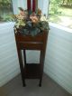 Older Mahogany Two Tier Plant Fern Candle Stand Planter F/ England 1900-1950 photo 2