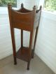Older Mahogany Two Tier Plant Fern Candle Stand Planter F/ England 1900-1950 photo 4