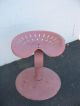 Vintage Wrought Iron Industrial Accent Chair Tractor Seat Pink Stool Mid Century Post-1950 photo 1