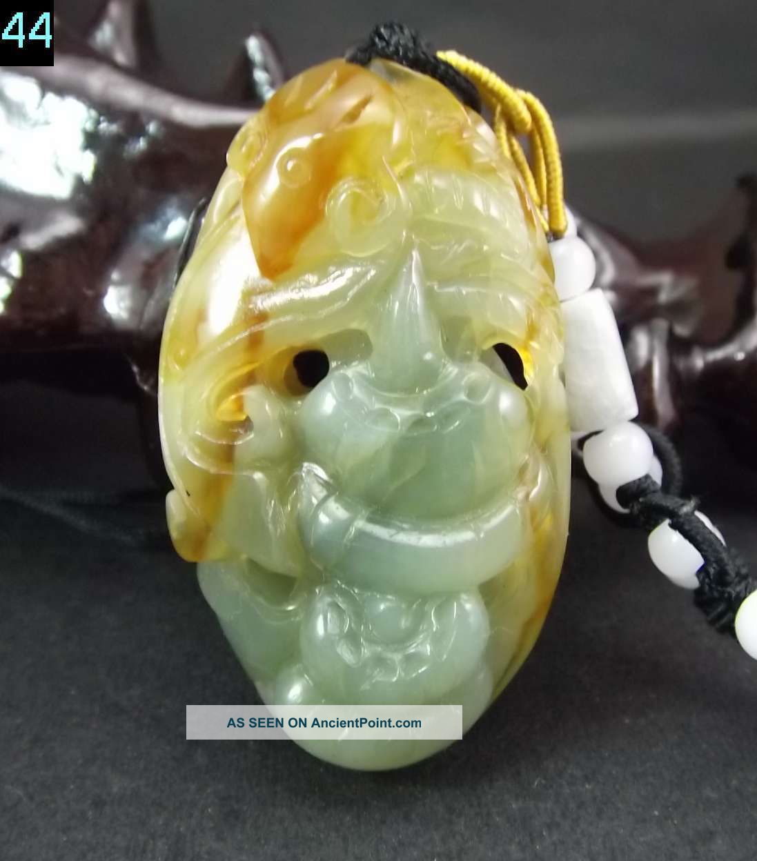 100% Natural 3d Hand - Carved Hetian Jade Pendant Jadeite Necklace Gourd&ruyi 44 Necklaces & Pendants photo