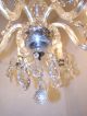 1920s Quality Cut Crystal Murano Diamond Cut Beads Chandelier Fixture Chandeliers, Fixtures, Sconces photo 7