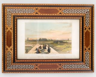 1856.  Antique Marquetry Frames With David Roberts ' Romantic Arabian Engraves photo