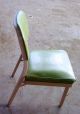 Retro Vtg 1960s Lt Green Vinyl All Steel Eqpmt Office Industrial Factory Chair Post-1950 photo 2