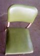Retro Vtg 1960s Lt Green Vinyl All Steel Eqpmt Office Industrial Factory Chair Post-1950 photo 3