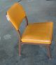 Retro Vintage 1960s Yellow / Orange Vinyl Steel Office Industrial Factory Chair Post-1950 photo 2