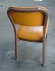 Retro Vintage 1960s Yellow / Orange Vinyl Steel Office Industrial Factory Chair Post-1950 photo 3