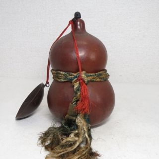 F850: Old Japanese Natural Gourd Hyotan With Good Taste,  Cup Made From Gourd photo