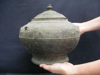 Antique Sulang Container Brass Box Jar Bowl Brass Pot Dayak Metalware Heirloom photo