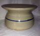 Primitive Americana Stoneware Spittoon Blue Stripe Primitives photo 11