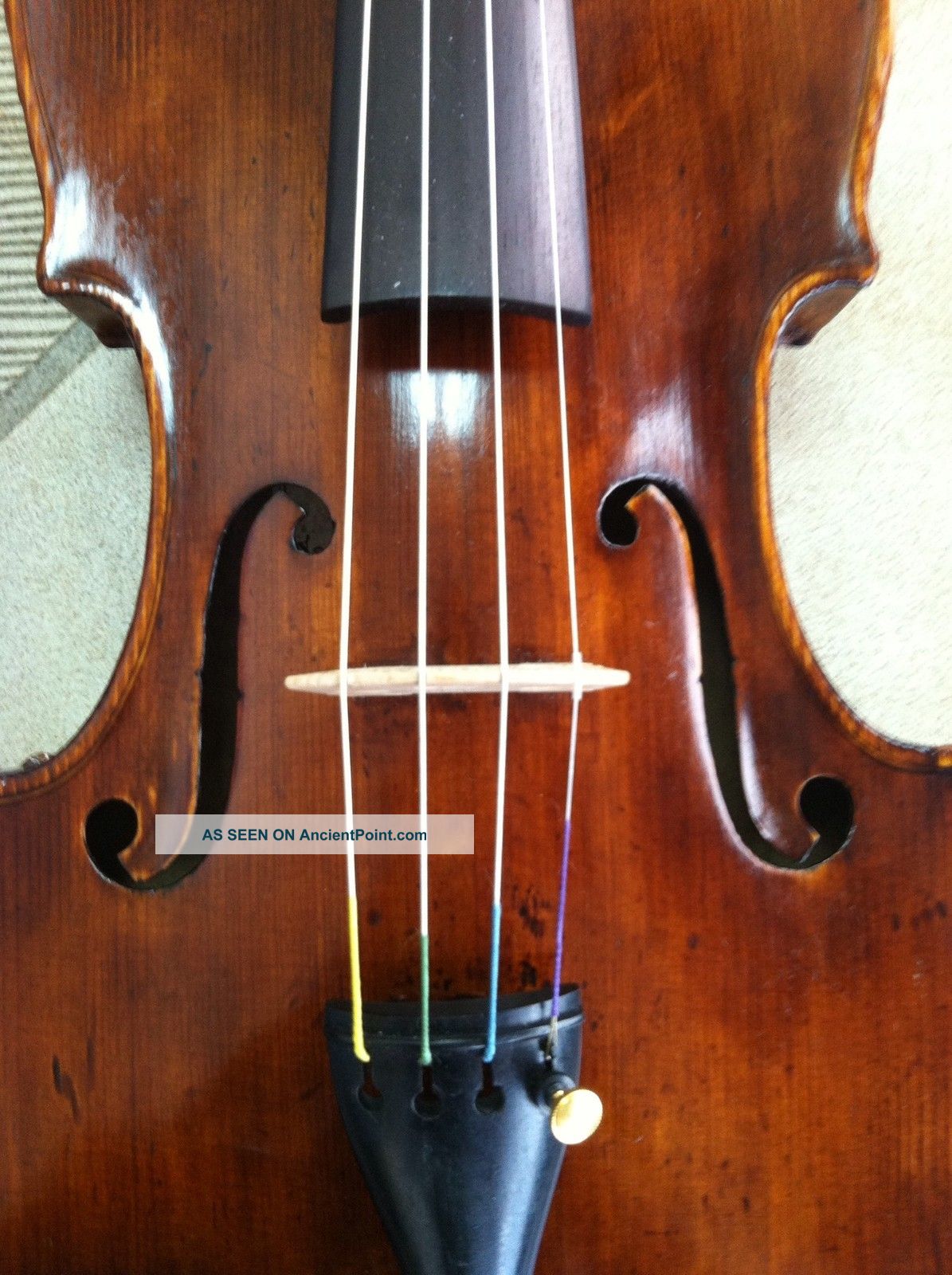 Old Italian Violin Labelled And Stamped: Giuseppe Ornati 1921 String photo