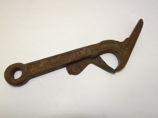 Antique Old Pat 1870s Metal Cast Iron Mystery Door Chest Handle Latch Hardware photo
