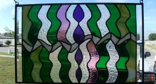:oh So Wild: Stained Glass Window Art Panel •signed &numbered• 20” By 12 ½” photo
