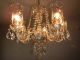 Antique Crystal Chandelier Light Fixture Vintage Glass Candelabra Shades Mid Cen Chandeliers, Fixtures, Sconces photo 9