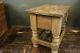 A Fantasic Little Primitive Carved Wooden Accent Side Table Antique Wood Table Primitives photo 10