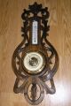Great Handcarved Antique Dutch Barometer/thermometer,  Veranderlijk Barometers photo 10