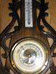 Great Handcarved Antique Dutch Barometer/thermometer,  Veranderlijk Barometers photo 3