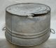 Antique 60year Old Galvanized Steel Wash Tub Ex.  Historic Winery Rustic Planter Primitives photo 3