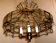 Vtg.  Large Solid Brass Beveled Glass Pendent Chandelier 1960s Quality Fixture Chandeliers, Fixtures, Sconces photo 3