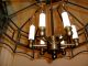 Vtg.  Large Solid Brass Beveled Glass Pendent Chandelier 1960s Quality Fixture Chandeliers, Fixtures, Sconces photo 4
