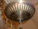 Vtg.  Large Solid Brass Beveled Glass Pendent Chandelier 1960s Quality Fixture Chandeliers, Fixtures, Sconces photo 6