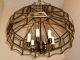 Vtg.  Large Solid Brass Beveled Glass Pendent Chandelier 1960s Quality Fixture Chandeliers, Fixtures, Sconces photo 7