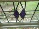 172s Double Diamond Leaded Stained Glass Window From England 1900-1940 photo 6