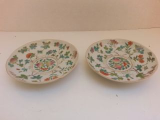 Pair Of 19thc Chinese Porcelain Dishes photo