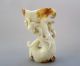 18th C.  Chinese Old Jade Carved Dragon Phoenix Chi Dragon Beast Cup Statue Nr Dragons photo 1