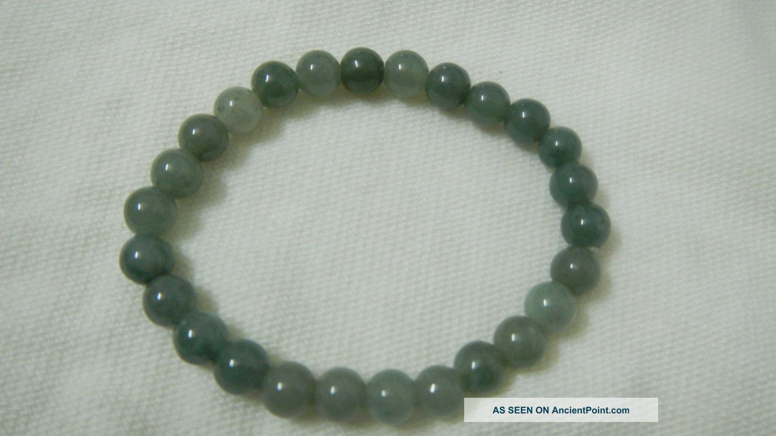 Natural Chinese Jade Jadeite Bracelet Bangle Bead 26pcs X7mm Bracelets photo
