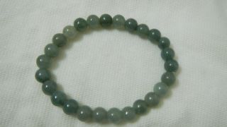 Natural Chinese Jade Jadeite Bracelet Bangle Bead 26pcs X7mm photo