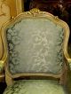 Stunning Chic Cottage Painted Gilt French Louis Xv Fauteuils Arm Chairs 1900-1950 photo 1