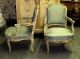 Stunning Chic Cottage Painted Gilt French Louis Xv Fauteuils Arm Chairs 1900-1950 photo 7