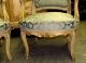 Stunning Chic Cottage Painted Gilt French Louis Xv Fauteuils Arm Chairs 1900-1950 photo 8