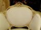 Large Chic Corbeille Rococo Painted Bergere Chairs 1900-1950 photo 3