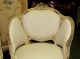 Large Chic Corbeille Rococo Painted Bergere Chairs 1900-1950 photo 8