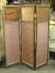 19th C.  French Gilt Panel Screen Room Divider Oil Painting Ribbon N Barbola Rose Other photo 11