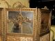 19th C.  French Gilt Panel Screen Room Divider Oil Painting Ribbon N Barbola Rose Other photo 1