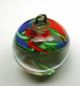 Antique Paperweight Glass Button Blue Green Red Under Crystal Dome Buttons photo 3