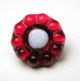Antique Charmstring Glass Button Cranberry Candy Mold W/ White Dot Swirl Back Buttons photo 1