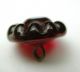Antique Charmstring Glass Button Cranberry Candy Mold W/ White Dot Swirl Back Buttons photo 2