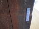 Antique Primitive Wainscoat Stepback Cupboard Painted Blue W/wood & Glass Doors 1900-1950 photo 4