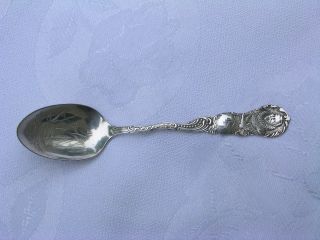 Antique Sterling Silver Christopher Columbus Souvenir Spoon - L.  S.  M.  Co photo