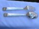 French Metal Blanc Silver Plate Dinner Fork Spoon Set France photo 1