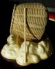New Vintage Japan Celluloid Fish - Trap Basket Carved Diorama Netsuke Netsuke photo 3