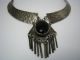 Artisan Handcrafted Modern Solid Sterling Silver Necklace Black Onyx Israel 1960 Other photo 1