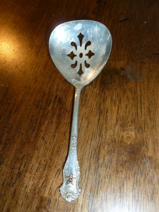 King Edward Silverplate - Holiday Pattern - Bon Bon Spoon - Masonic Star Emblem photo