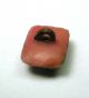 Antique Leo Popper Glass Button Pink Rectangle W/ White & Silver Buttons photo 2
