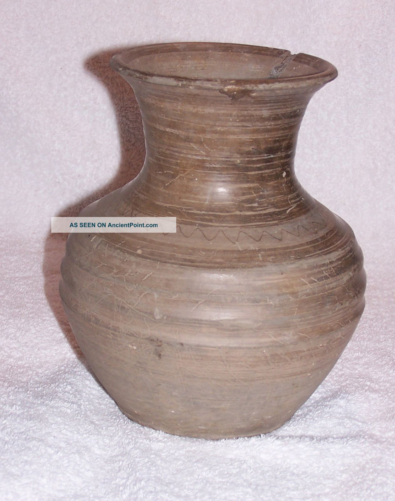 Ancient Chinese Pottery Vase Circa 200 A.  D. Vases photo