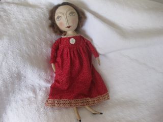 Primitive Americana Handmade Doll photo