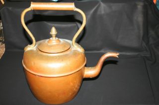 Antique Revolutionary War Era Copper Tea Kettle / Pot (don ' T Tread On Me) photo